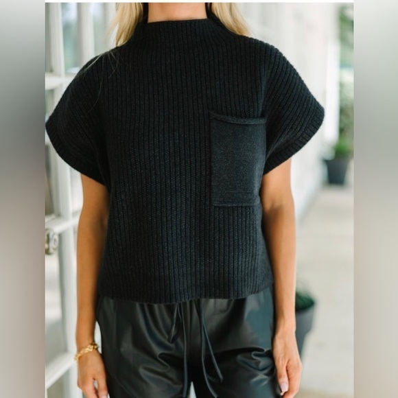 Cute! Black Sweater Vest - Picture 1 of 5